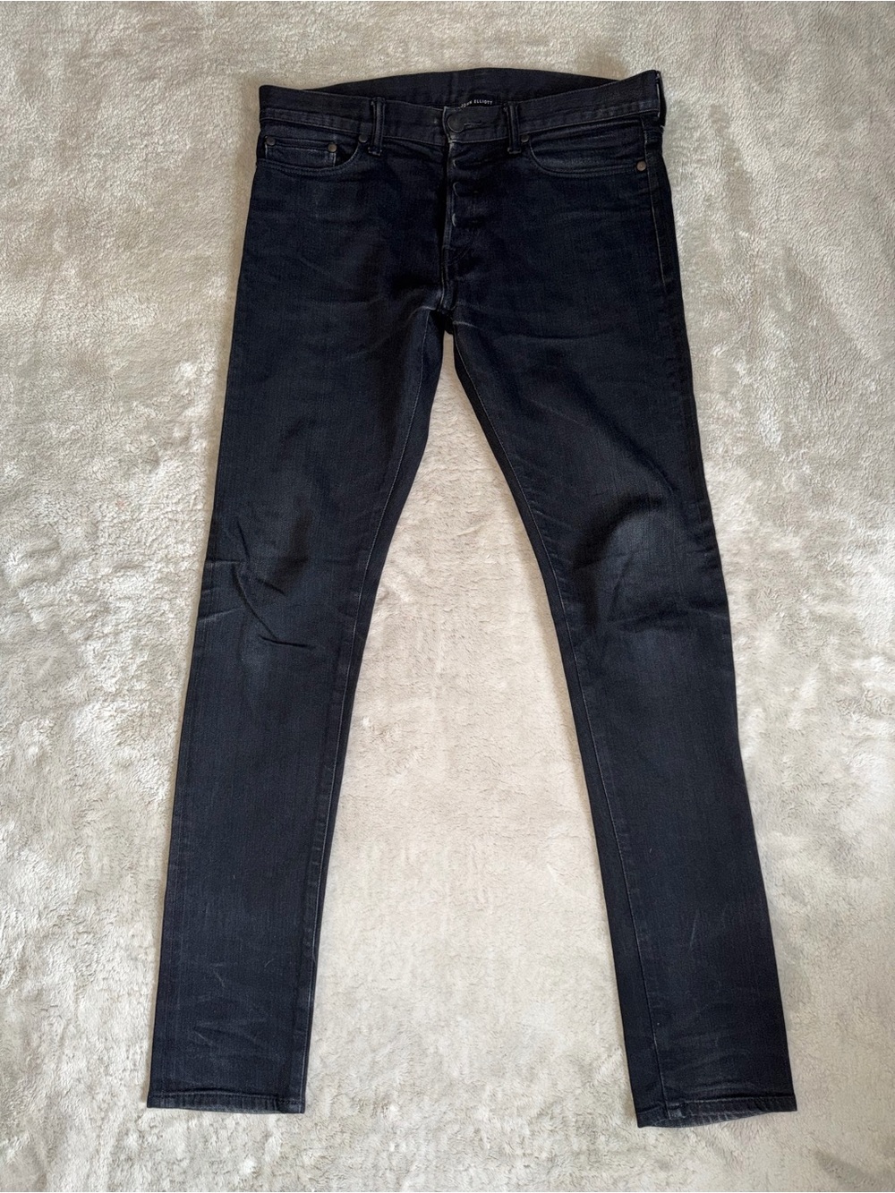 John Elliott Mens Size 31x32 Black Cast 2 Skinny Fit Denim Jeans Made In Japan